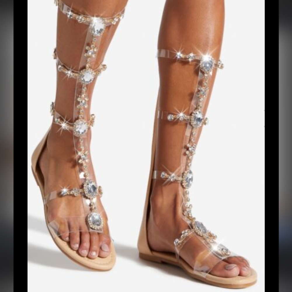 Shoedazzle knee-high Gladiator sandals